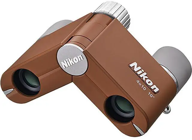 Alt view image 2 of 6 - Nikon 4x10D CF Pocket Binoculars (Amber Brown)