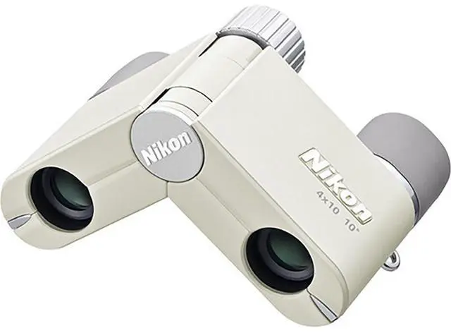 Alt view image 3 of 6 - Nikon 4x10D CF Pocket Binoculars (Ivory White)