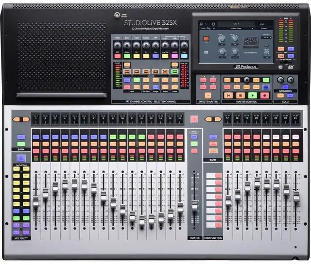Alt view image 4 of 7 - PreSonus StudioLive 32SX Series III S 32-Channel Compact Digital Mixer/Recorder/Interface Bundle with PreSonus StudioLive 32-Cover Series III Console Cover (Black)