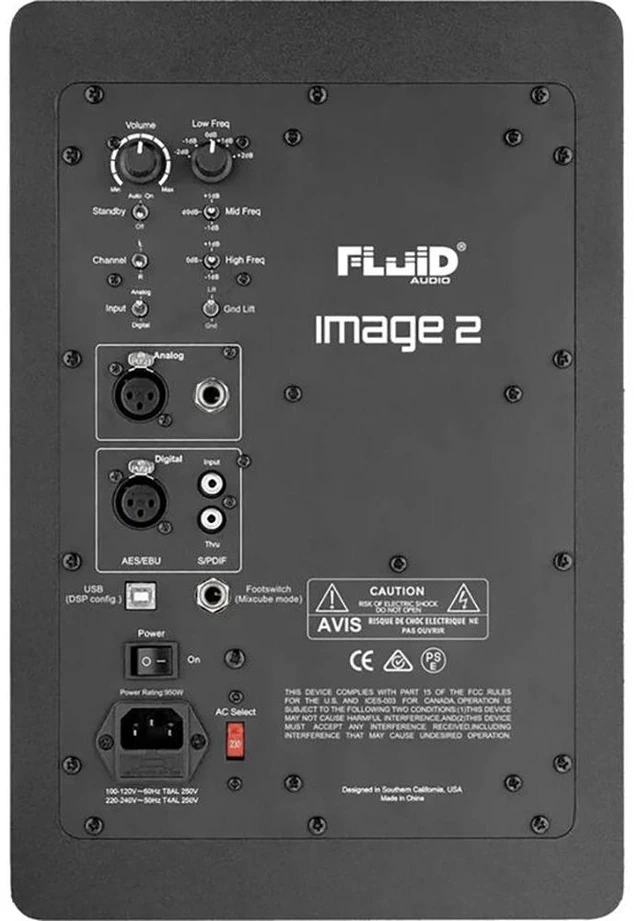 Alt view image 4 of 4 - Fluid Audio Image 2 3-Way 8" Active Studio Reference Monitor (Single)
