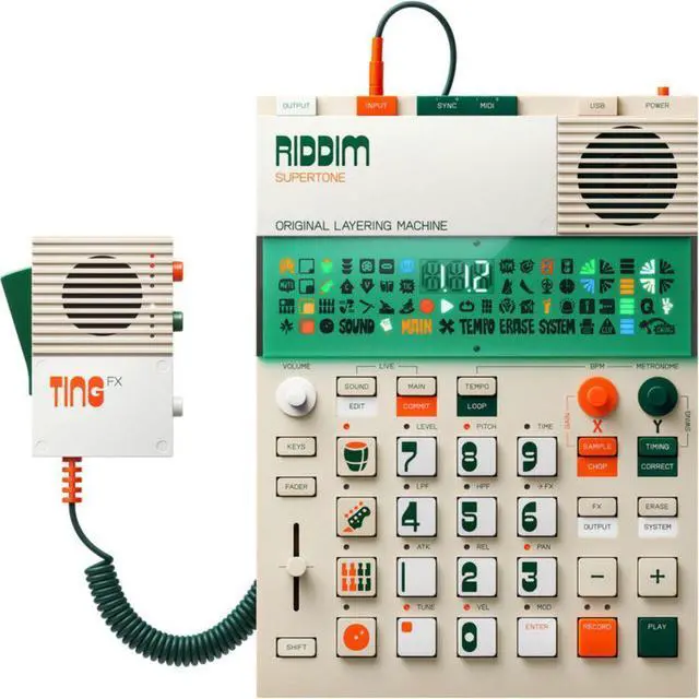 Main image of teenage engineering EP-40 RIDDIM Sampler Composer + EP-2350 TING Handheld Microphone Launch Kit