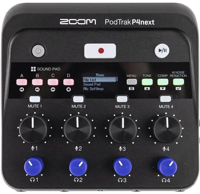 Alt view image 2 of 7 - Zoom PodTrak P4next Portable Multitrack Podcast Recorder