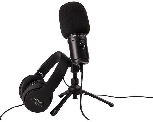 Alt view image 6 of 7 - Zoom PodTrak P2 Dual USB Mic Recorder for Podcasters Bundle with ZUM-2 Podcast Mic (2 Pack) with ZUM-2 Mic, Headphones, Desktop Stand, Cable & Windscreen and Anti-Static Screen Cleaning Wipes 5-Pack