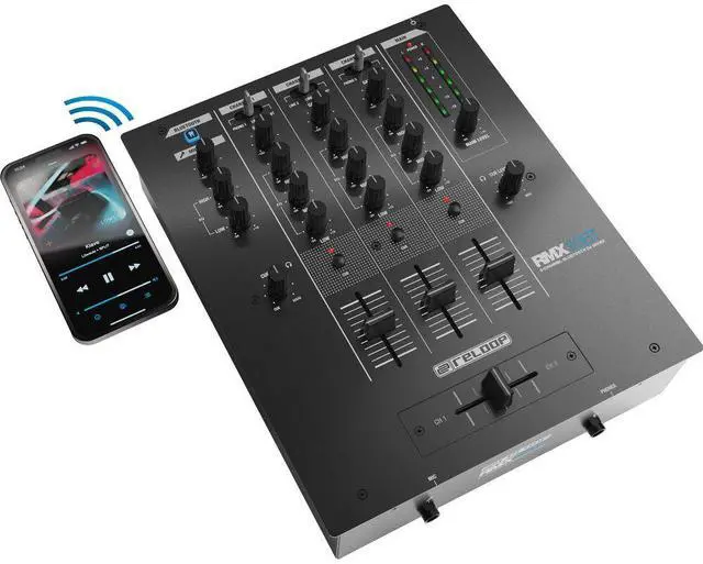 Alt view image 3 of 6 - Reloop RMX-30 BT 3-Channel Bluetooth DJ Mixer Bundle with Cases G-MIXERBAG-1515 Padded Nylon Mixer/Equipment Bag