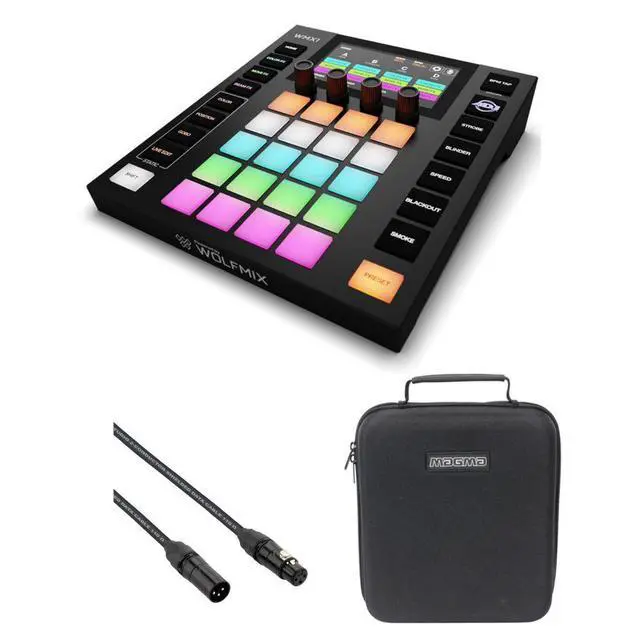 Alt view image 5 of 7 - American DJ WMX1 Mk2 Wolfmix Standalone DMX Lighting Control System Bundle with Kopul DMX33P-025-S Studio Series 3-Pin DMX Cable (25'), Magma Bags CTRL Case for Wolfmix W1/American DJ WMX1