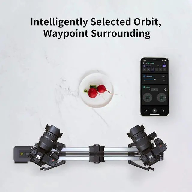 Alt view image 5 of 7 - ZEAPON [Official] PONS PT Motorized Pan Head 2-axis Gimbal Stabilizer for Zeapon Camera Slider 360 Degree Shooting with Hidden 1/4 & 3/8 Screw Cap