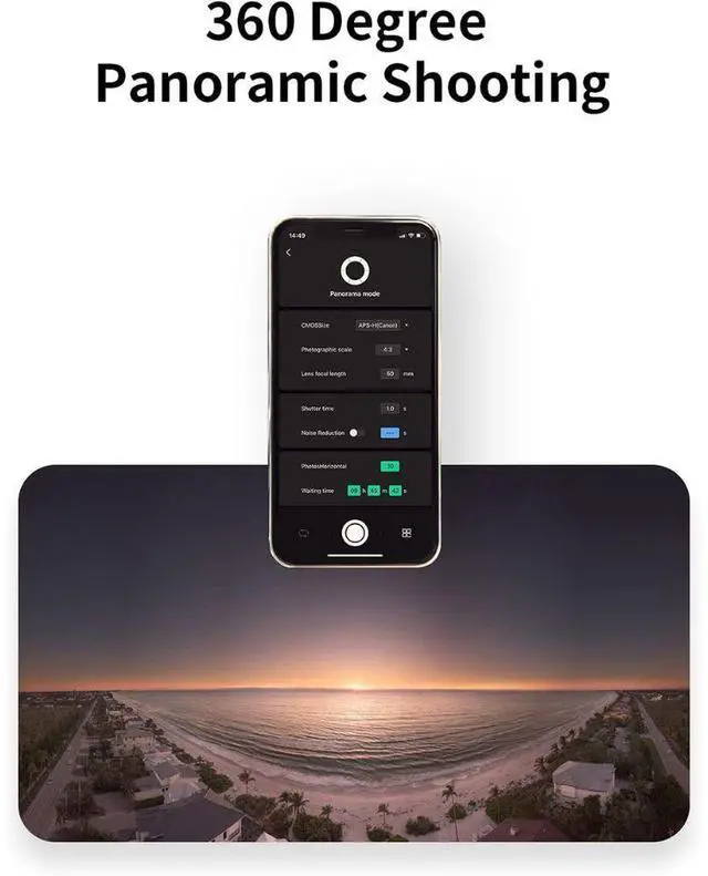 Alt view image 6 of 7 - ZEAPON [Official] PONS PT Motorized Pan Head 2-axis Gimbal Stabilizer for Zeapon Camera Slider 360 Degree Shooting with Hidden 1/4 & 3/8 Screw Cap