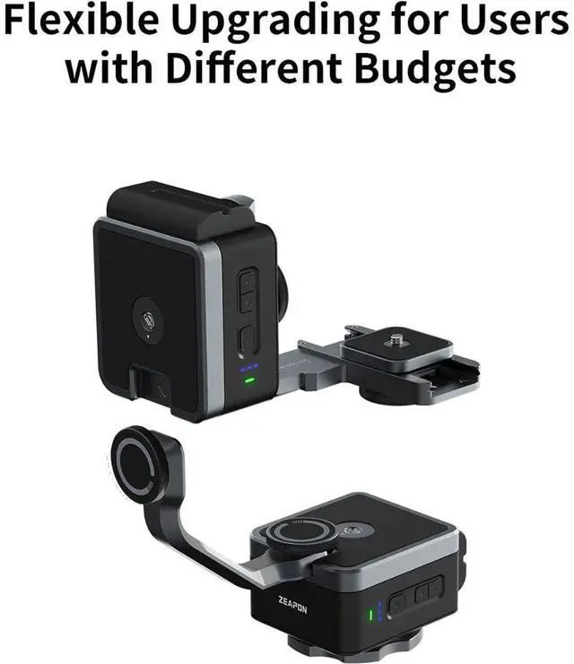 Alt view image 7 of 7 - ZEAPON [Official] PONS PT Motorized Pan Head 2-axis Gimbal Stabilizer for Zeapon Camera Slider 360 Degree Shooting with Hidden 1/4 & 3/8 Screw Cap