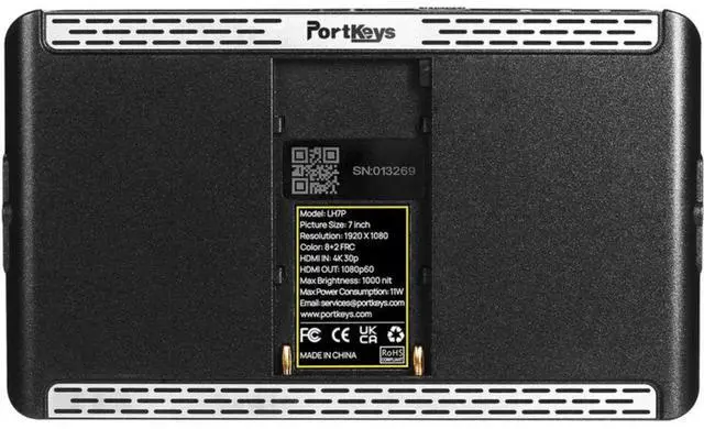 Alt view image 4 of 7 - PORTKEYS LH7P 7" High-Bright Touchscreen Monitor with Wireless Control (Black)