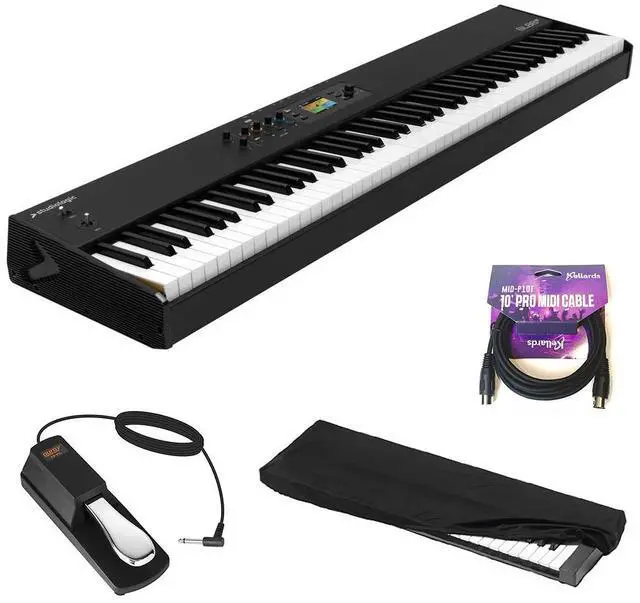 Main image of StudioLogic SL88 GT 88-Note Controller Keyboard with TP/400 Wooden-Touch Keys Bundle with Piano-Style Sustain Pedal, Keyboard Dust Cover, large and MIDI to MIDI Cable 10'