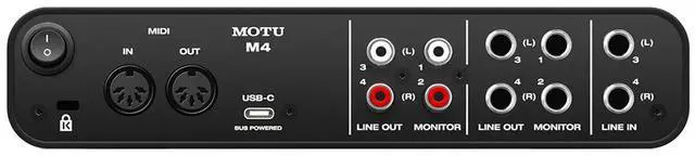 Alt view image 4 of 6 - Motu M4 4x4 USB Audio Interface Bundle + Aston Spirit Stereo Pair - Recording Kit for Home Studio, Podcasting & Vocal Recording