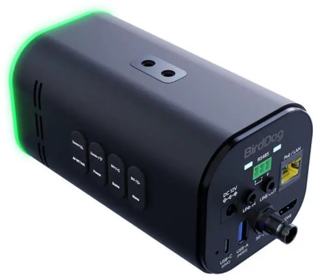 Alt view image 5 of 7 - BirdDog MAKI Ultra 4K Box Camera with 12x Zoom (Black) Bundle with 6' HDMI Cable and 6ft USB 2.0 Cable