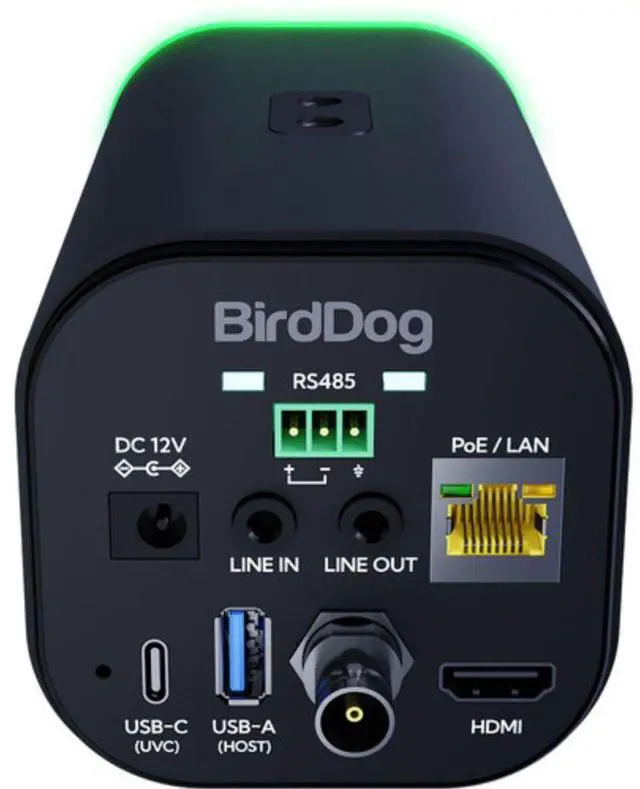 Alt view image 7 of 7 - BirdDog MAKI Ultra 4K Box Camera with 12x Zoom (Black) Bundle with 6' HDMI Cable and 6ft USB 2.0 Cable