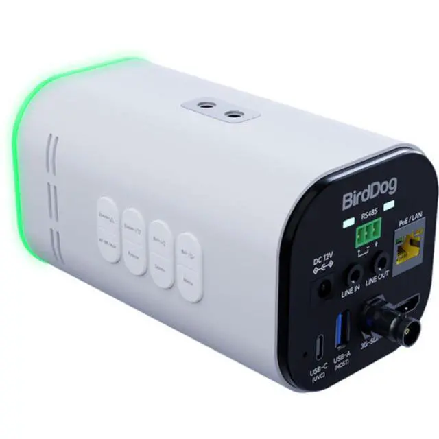 Alt view image 4 of 7 - BirdDog MAKI Ultra 4K Box Camera with 20x Zoom (White) Bundle with 6' HDMI Cable and 6ft USB 2.0 Cable