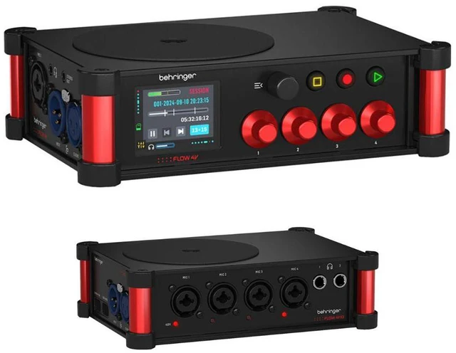 Main image of Behringer FLOW 4V Digital Audio Mixer and Field Recorder with Wireless Remote Control Bundle with Behringer FLOW 4VIO StageConnect I/O Extender for FLOW 4V Mixers
