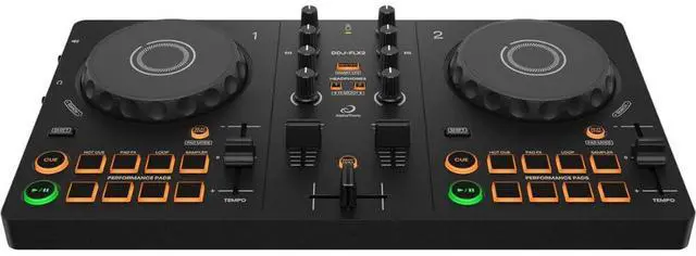 Alt view image 3 of 7 - Pioneer DJ AlphaTheta DDJ-FLX2 DJ Controller for rekordbox, Serato DJ Lite, and djay Bundle with Headliner Covina DJ Controller Stand