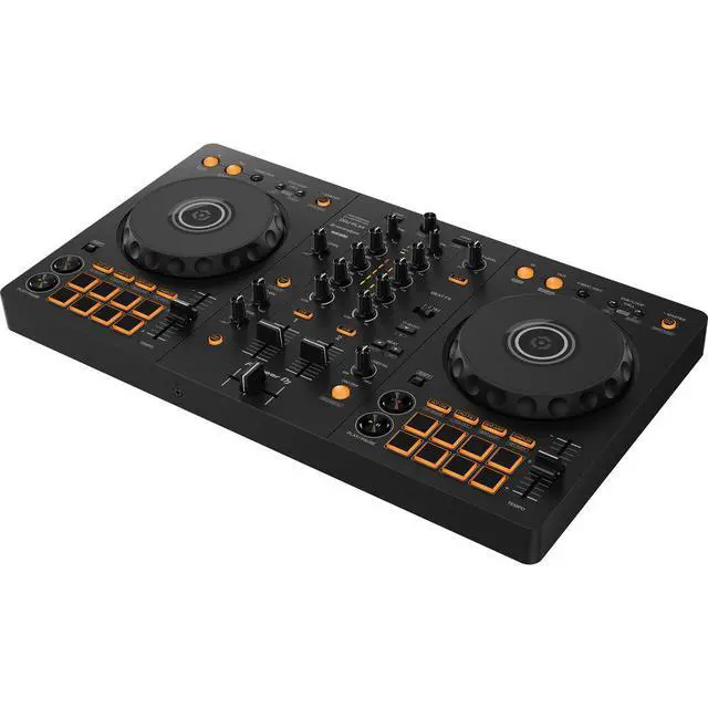 Alt view image 2 of 7 - Pioneer DJ DDJ-FLX4 Portable 2-Channel rekordbox DJ and Serato Controller (Graphite) Bundle with Headliner Covina DJ Controller Stand