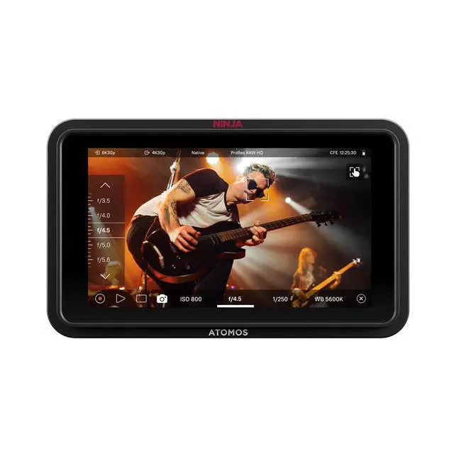 Alt view image 2 of 7 - Atomos Ninja RAW: ProRes/ProRes RAW monitor-recorder with camera control for HDMI & mirrorless cameras Bundle with NP-F770 4400mAh Batteries, Compact Chargers Kit and Cleaning Cloth (5-Pack)