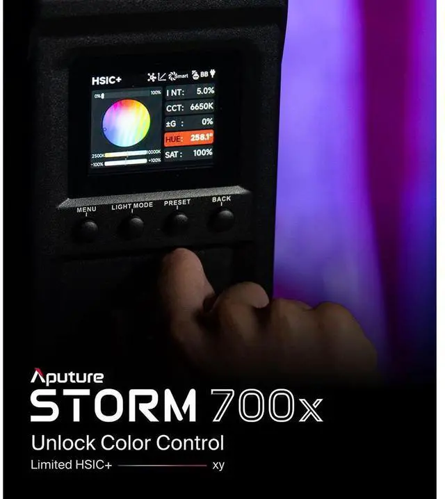Alt view image 4 of 7 - Aputure Storm 700x Video Light,700W Compact COB Light DMX/APP Control 0.1-100% Stepless Dimming CRI/TLCI 95+ CCT 2,500K-10,000K IP65 for Studio Photography,Film,YouTube,Key Light (Storm 700x)