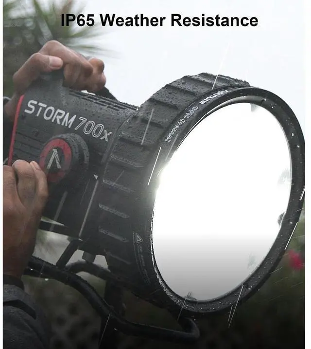 Alt view image 6 of 7 - Aputure Storm 700x Video Light,700W Compact COB Light DMX/APP Control 0.1-100% Stepless Dimming CRI/TLCI 95+ CCT 2,500K-10,000K IP65 for Studio Photography,Film,YouTube,Key Light (Storm 700x)