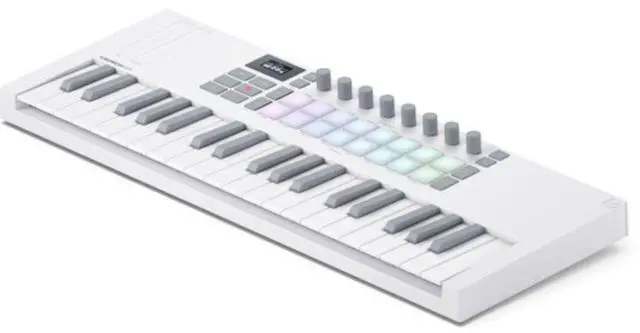 Alt view image 3 of 7 - Novation Launchkey Mini 37 MK4 USB MIDI Keyboard Controller (White, 37 Mini Keys)