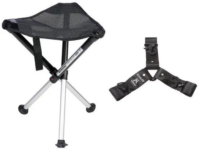 Main image of Walkstool Comfort L, 18" High Large Portable Tripod Stool, Supports up to 440 Bundle with Walkstool - Reinforcement Strap Steady - Featable with Camping Stool Comfort Models - Black Color - OneSize