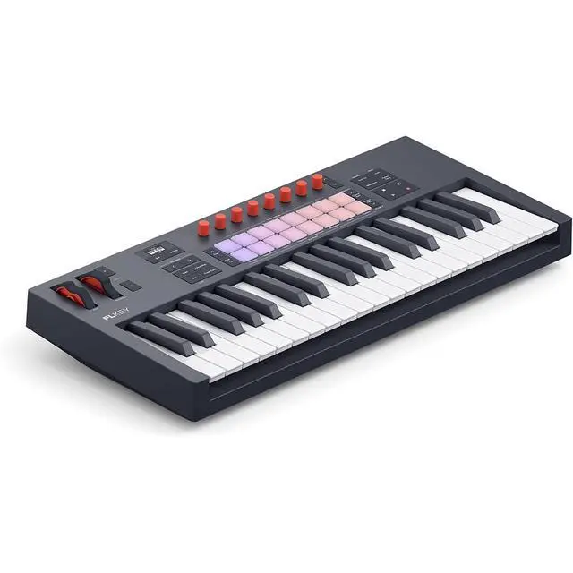 Alt view image 2 of 7 - Novation FLkey 2 37 MIDI Controller Keyboard for FL Studio. Make Beats with Full-Size Keys, USB, Pitch & Mod Wheels, 16 Drum Pads, and Arpeggiator Inc. 6 Months of FL Studio