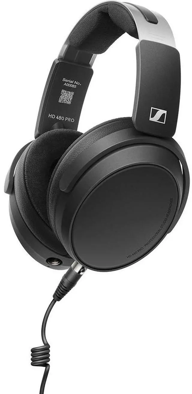 Alt view image 2 of 7 - HD 480 PRO Professional Closed-Back Studio Headphones, Black Bundle with Auray Headphone Holder With Padded Cradle, Pearstone Stereo Mini Male to Stereo Mini Female Extension Cable Black 3