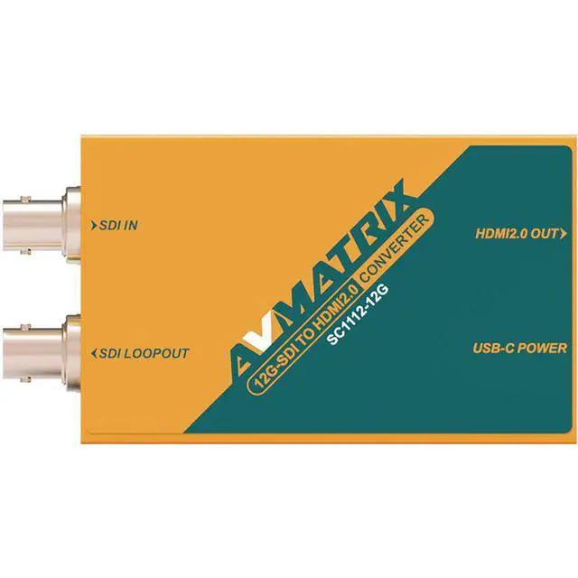 Alt view image 2 of 5 - AVMATRIX 12G-SDI to HDMI 2.0 4K Broadcast Signal Converter