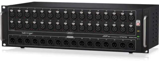 Alt view image 5 of 7 - Behringer S32 Digital I/O Stage Box Bundle with Kellards XLR-P20T Pro 20 ft XLR Microphone Cable (Pack of 4), Furman SS6B 6 Plug Surge Protector FUSS6B