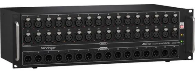 Alt view image 2 of 7 - Behringer S32 Digital I/O Stage Box Bundle with Kellards XLR-P20T Pro 20 ft XLR Microphone Cable (Pack of 4), Furman SS6B 6 Plug Surge Protector FUSS6B