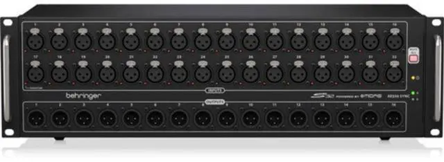 Alt view image 4 of 7 - Behringer S32 Digital I/O Stage Box Bundle with Kellards XLR-P20T Pro 20 ft XLR Microphone Cable (Pack of 4), Furman SS6B 6 Plug Surge Protector FUSS6B