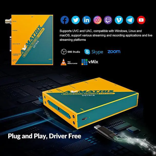 Alt view image 4 of 6 - AVMATRIX Multi-Signal to USB 3.0 Capture