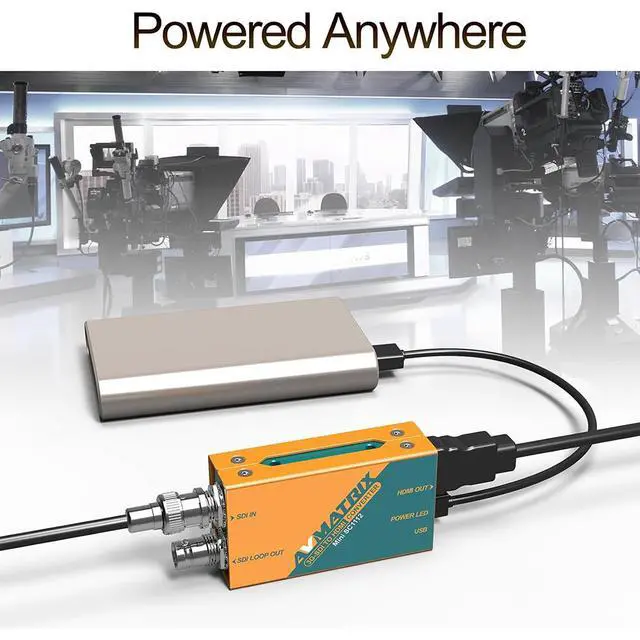 Alt view image 3 of 5 - AVMATRIX Mini SC1112 3G-SDI to HDMI Pocket-Size Broadcast Converter