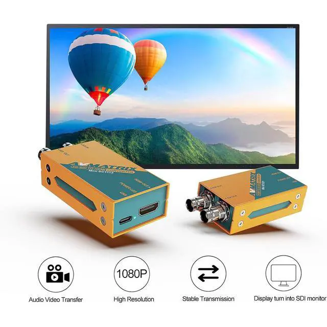 Alt view image 2 of 5 - AVMATRIX Mini SC1112 3G-SDI to HDMI Pocket-Size Broadcast Converter