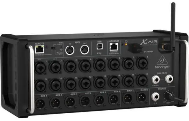 Alt view image 2 of 7 - Behringer X AIR XR18 18x12 Digital Mixer for iPad/Android Tablets Bundle with Kellards XLR-P20T Pro 20 ft XLR Microphone Cable (Pack of 4), Kellards MID-P10T Pro MIDI to MIDI Cable 10 Feet (Pack of 2)