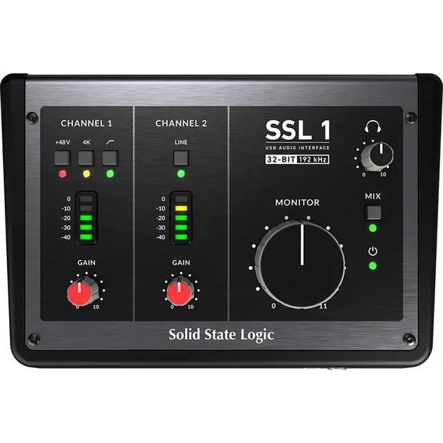 Alt view image 4 of 7 - Solid State Logic SSL 1 2x2 USB-C Audio Interface Bundle with Pop Filter, Kellards XLR-P20T Pro 20 ft XLR Microphone Cable, Polsen HPC-A30 Closed-Back Studio Monitor Headphones