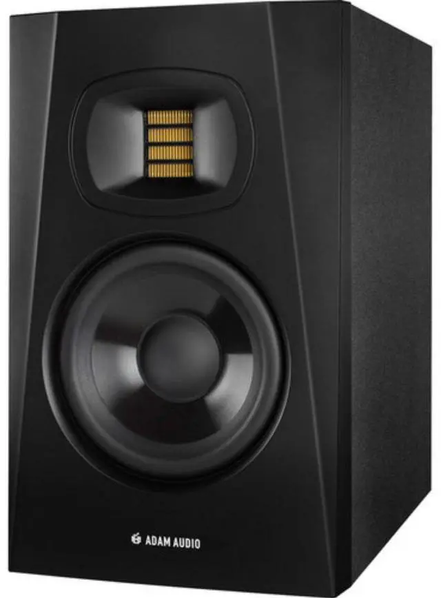 Alt view image 4 of 7 - Adam Professional Audio T5V T-Series Active Nearfield Monitor (2 Pack) Bundle with Adam Audio T10S 130W 10" Active Subwoofer, On-Stage SMS6000-P Studio Monitor Stand, Kellards to MIDI Cable (2 Pack)