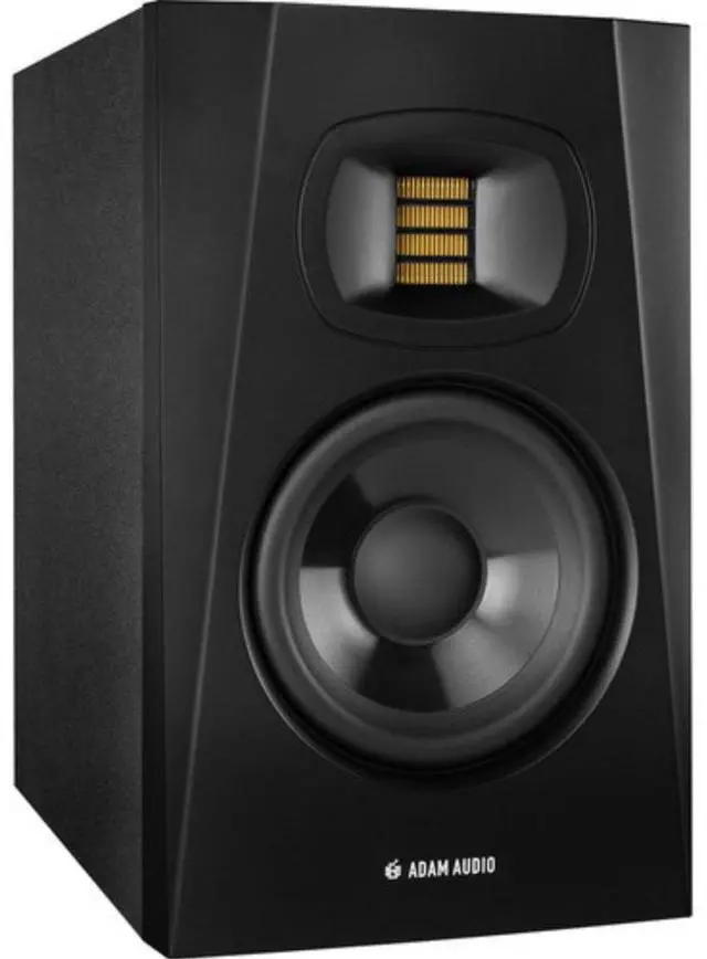 Alt view image 2 of 7 - Adam Professional Audio T5V T-Series Active Nearfield Monitor (2 Pack) Bundle with Adam Audio T10S 130W 10" Active Subwoofer, On-Stage SMS6000-P Studio Monitor Stand, Kellards to MIDI Cable (2 Pack)