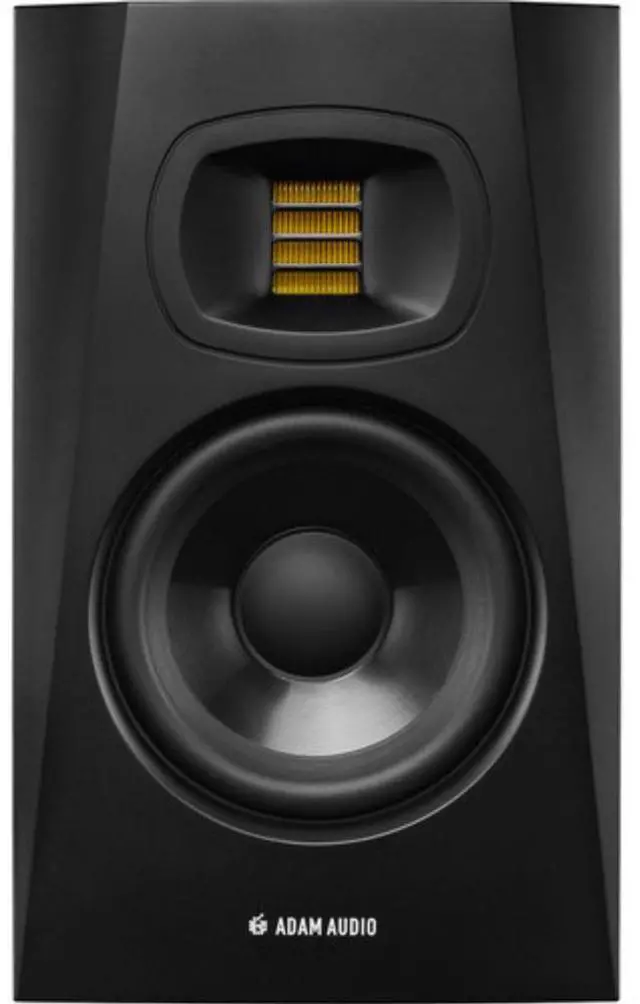 Alt view image 3 of 7 - Adam Professional Audio T5V T-Series Active Nearfield Monitor (2 Pack) Bundle with Adam Audio T10S 130W 10" Active Subwoofer, On-Stage SMS6000-P Studio Monitor Stand, Kellards to MIDI Cable (2 Pack)