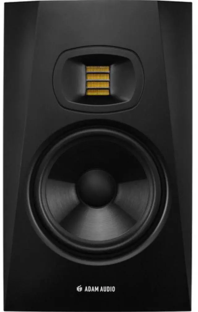 Alt view image 3 of 7 - Adam Professional Audio T7V T-Series Active Nearfield Monitor (2 Pack) Bundle with Adam Audio T10S 130W 10" Active Subwoofer, On-Stage SMS6000-P Studio Monitor Stand, Kellards to MIDI Cable (2 Pack)