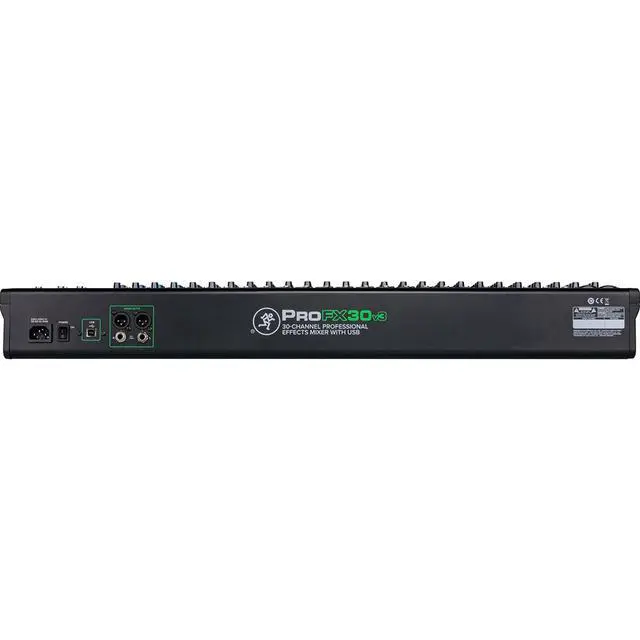 Alt view image 6 of 7 - Mackie ProFX30v3 30-Channel Sound Reinforcement Mixer with Built-In FX Bundle with Kellards XLR-P20T Pro 20 ft XLR Microphone Cable (Pack of 4)