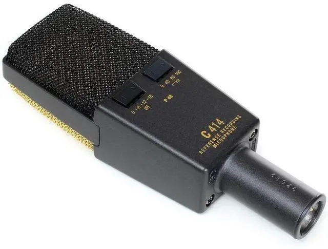 Alt view image 5 of 7 - AKG Pro Audio C414 XLII Vocal Condenser Microphone, Multipattern Bundle with AKG K240 MKII Professional Semi-Open Stereo Headphones, Auray TT-ISO Isolating Desktop Microphone Stand