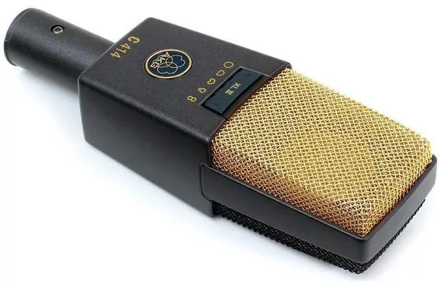 Alt view image 4 of 7 - AKG Pro Audio C414 XLII Vocal Condenser Microphone, Multipattern Bundle with AKG K240 MKII Professional Semi-Open Stereo Headphones, Auray TT-ISO Isolating Desktop Microphone Stand