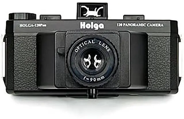 Main image of HOLGA Holga 120 Pan Panoramic Medium Format Film Camera 90mm Optical Lens, Panoramic Viewfinder, Bubble Level Indicator, Dual Hot Shoes, 120 Film Format