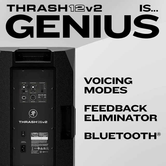 Alt view image 5 of 7 - Mackie Thrash12v2 12" 1300W Powered Loudspeaker with Bluetooth, Black