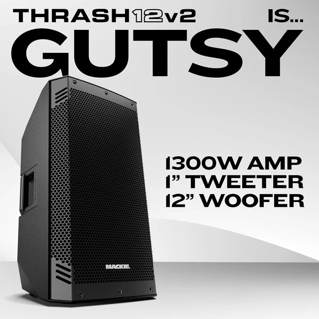 Alt view image 5 of 7 - Mackie Thrash12v2 12" Loudspeaker Bundle with Stand & 2x 20' XLR Cable