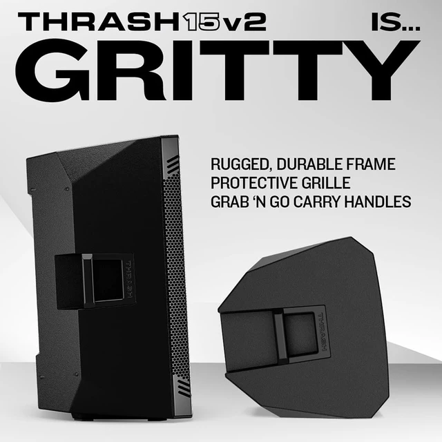 Alt view image 5 of 7 - Mackie Thrash15v2 15 1300W Loudspeaker Bundle with Stand & 2x 20' XLR Cable