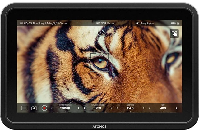 Alt view image 2 of 7 - Atomos Shinobi 7 II 4K HDMI HDR Monitor with Camera Control Bundle with Watson NP-F770 Battery Pack (7.4V, 4400mAh), Watson Compact AC/DC Charger for L & M Series Batteries and Screen Cleaning Wipes