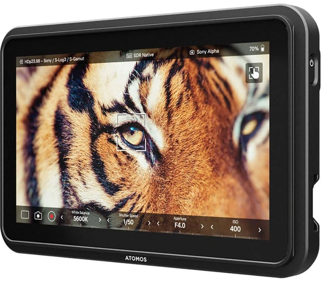 Alt view image 4 of 7 - Atomos Shinobi 7 II 4K HDMI HDR Monitor with Camera Control Bundle with Watson NP-F770 Battery Pack (7.4V, 4400mAh), Watson Compact AC/DC Charger for L & M Series Batteries and Screen Cleaning Wipes